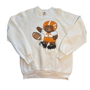 Vintage 80s Tennessee Vols Football Bear Crewneck Made USA L